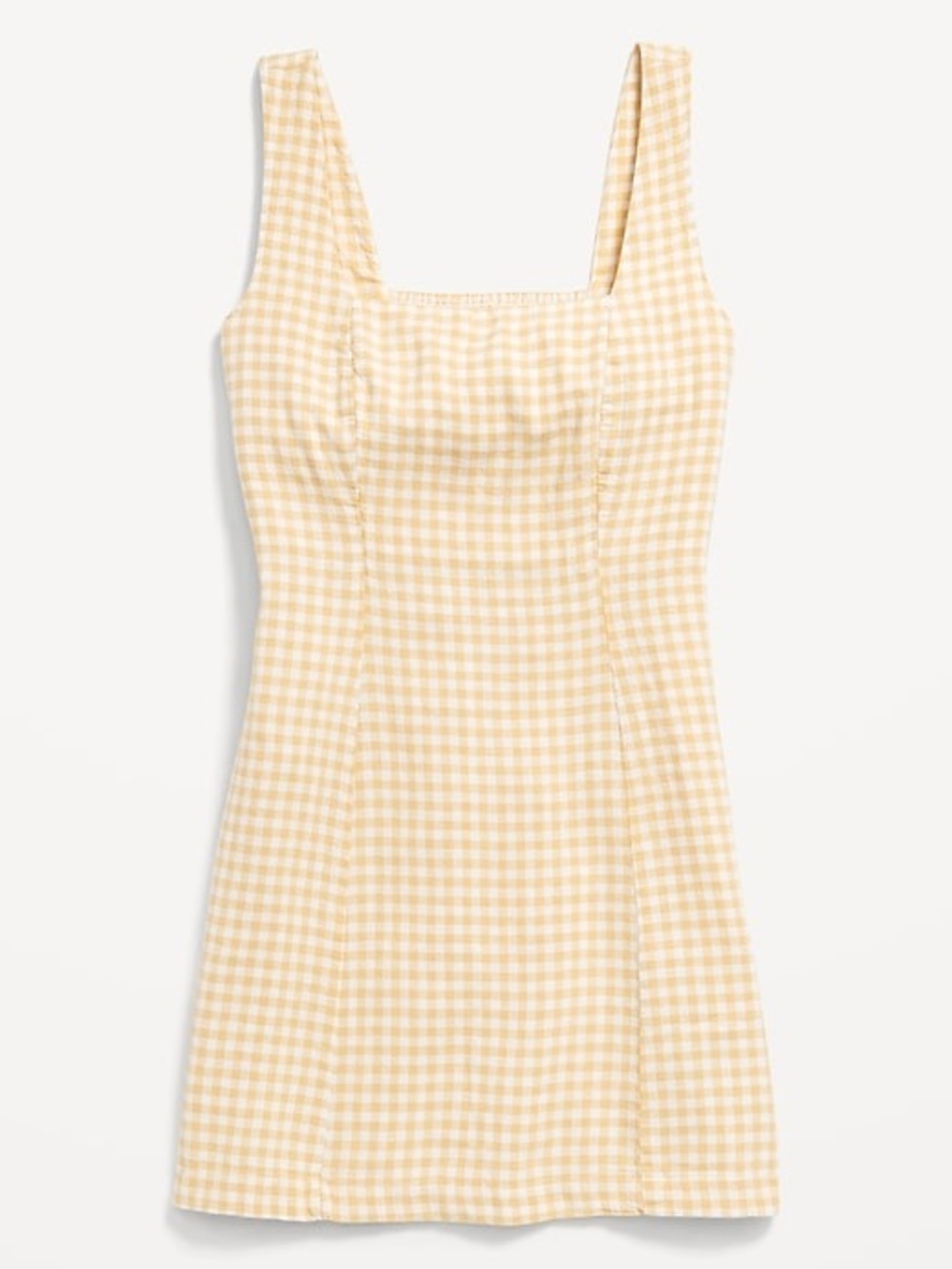 Gingham Linen Blend Dress